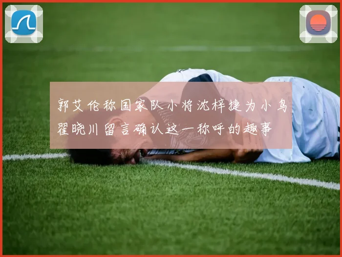 郭艾伦称国家队小将沈梓捷为小鸟翟晓川留言确认这一称呼的趣事